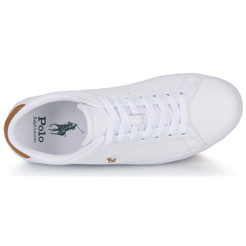 Polo Ralph Lauren - LONGWOOD-SNEAKERS-LOW TOP LACE Blanco / Cognac