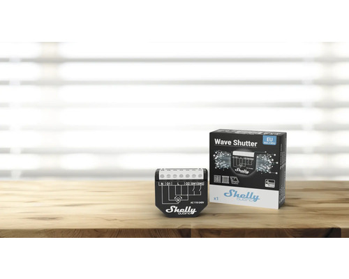 Shelly Wave Shutter Relay Dubbele Rolluik T-Wave Rolluikbediening Zwart