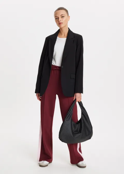Sweatpants met strepen rood (BORD)