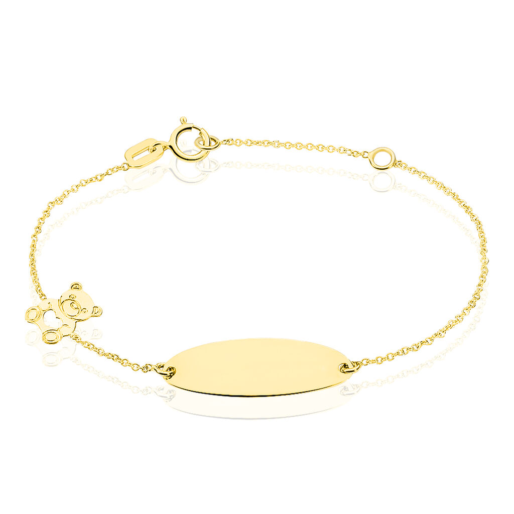 Bracelet Identité Helee Ourson Or Jaune