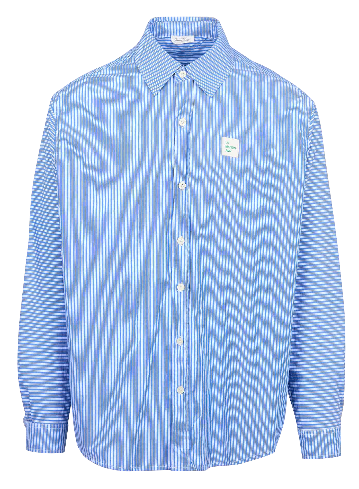 ZATYBAY - Chemise oversize rayée en coton | Bleu