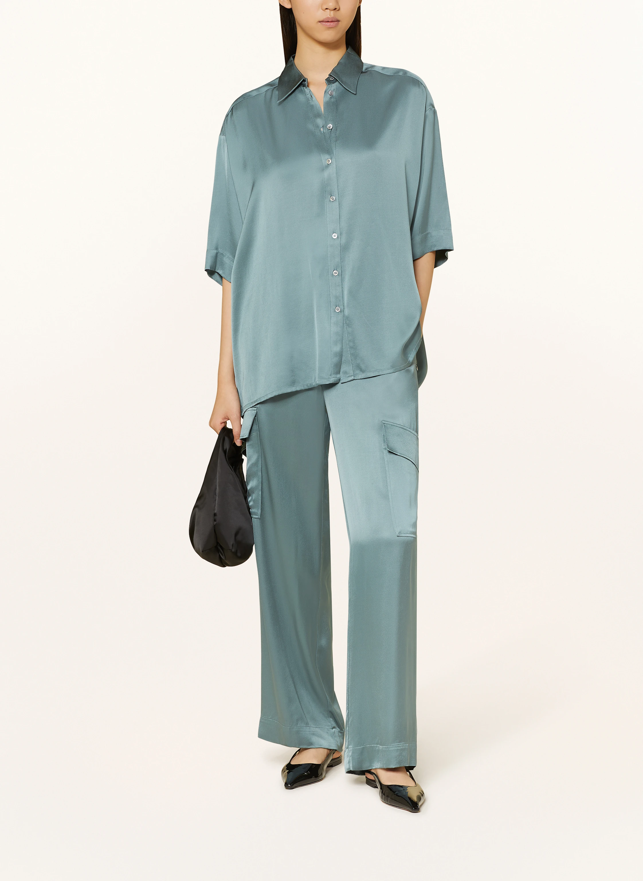 ottod'ame Cargohose aus Satin
