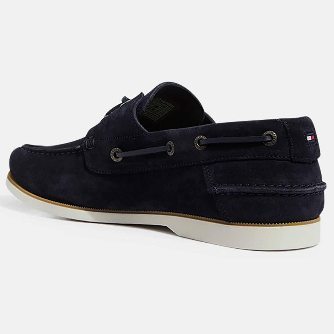 Tommy Hilfiger Chaussures bateau en Velours de Cuir Core bleu marine