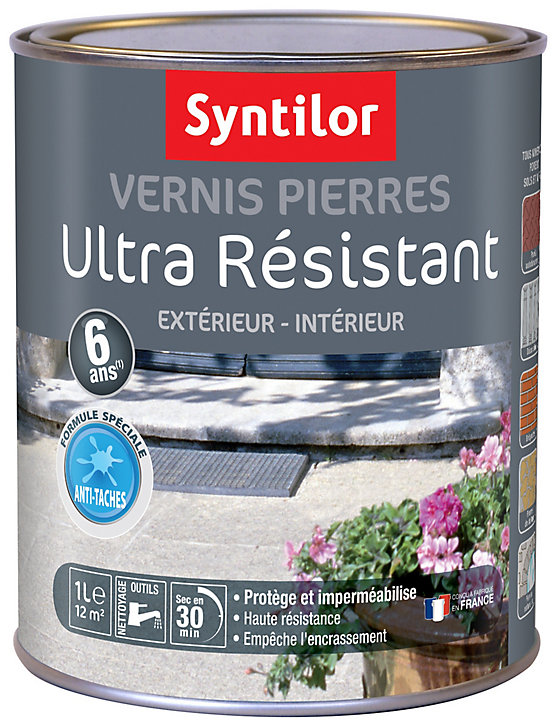 Vernis extérieur pierres Aquaréthane mat Syntilor 1 L