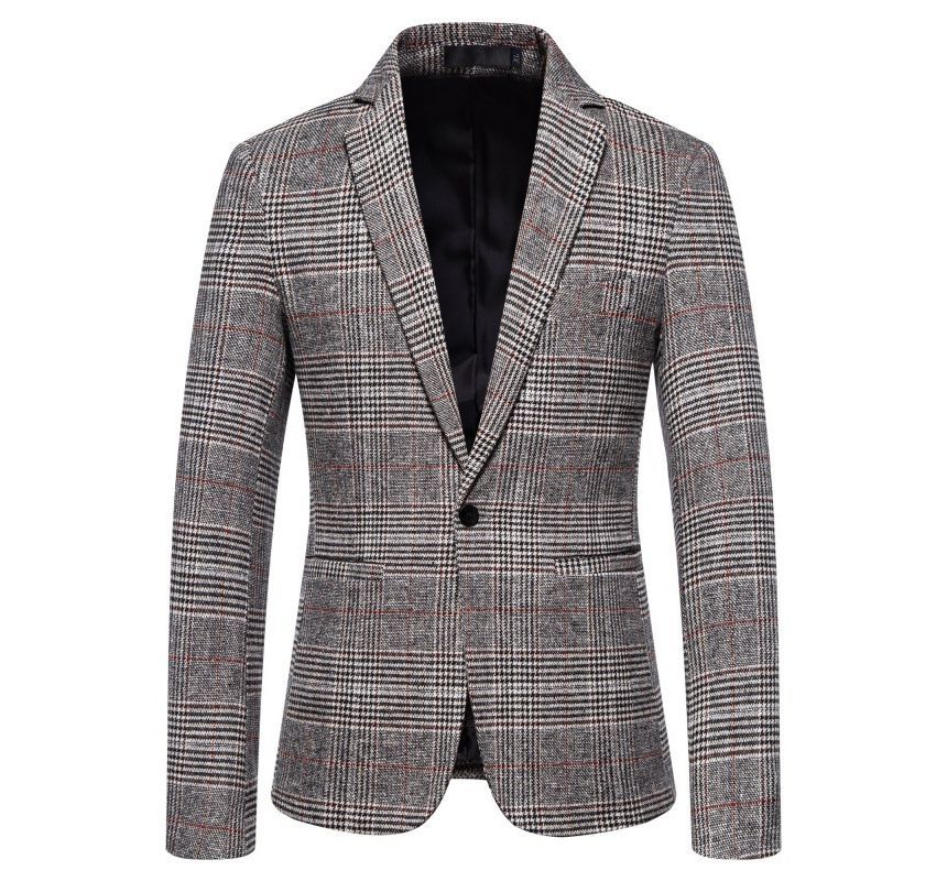 Sheck - Geruite blazer met één knoop