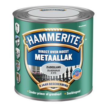 Hammerite Direct over Roest metaallak zijdeglans zilvergrijs 250 ml
