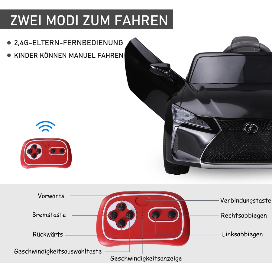 HOMCOM Kinderauto von Lexus schwarz