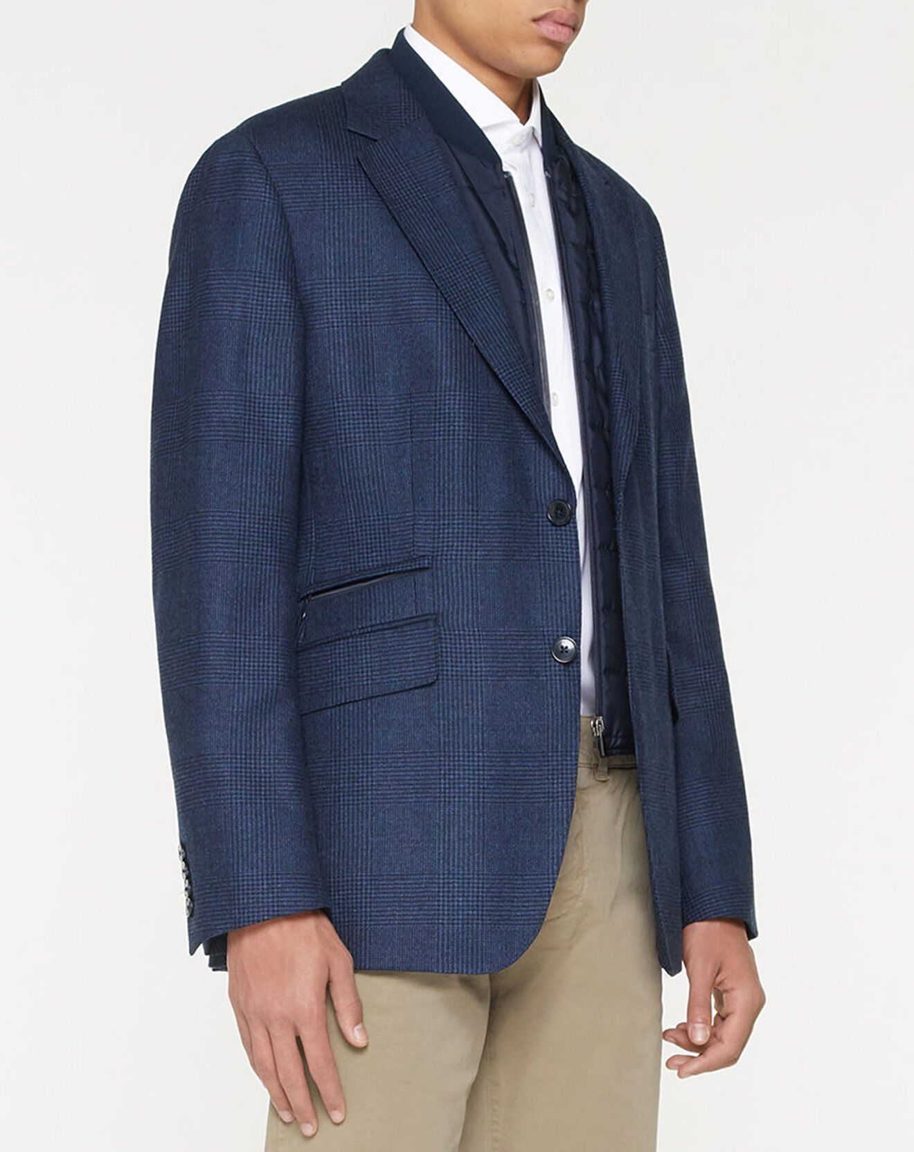Hackett London Blazer en Laine doublure amovible bleu foncé