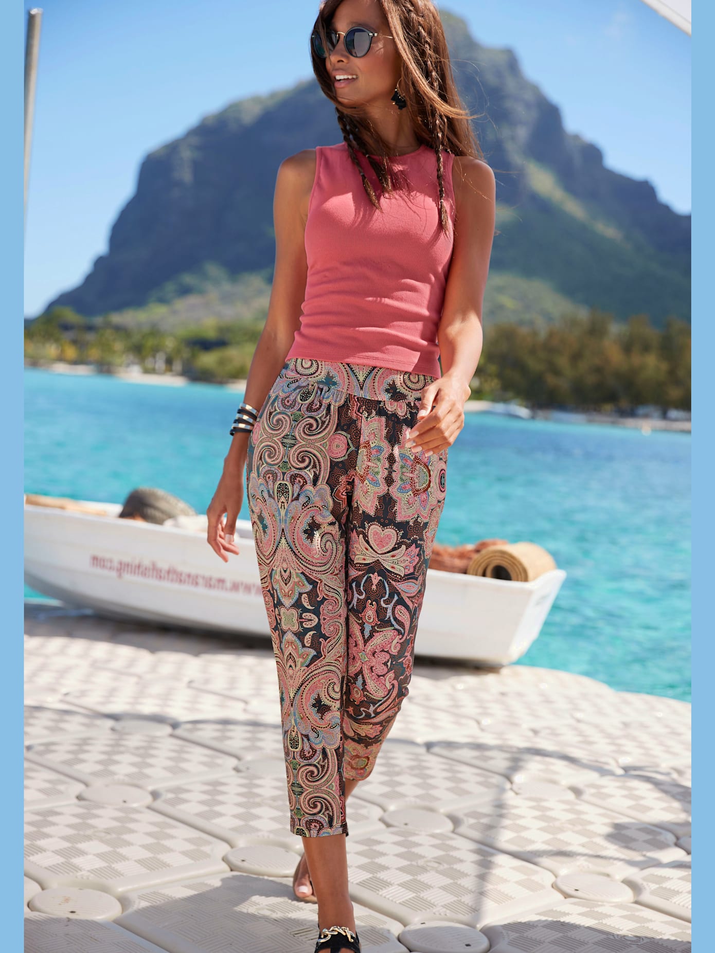 Pantalon 7/8 pantalon en jersey léger pour l'été