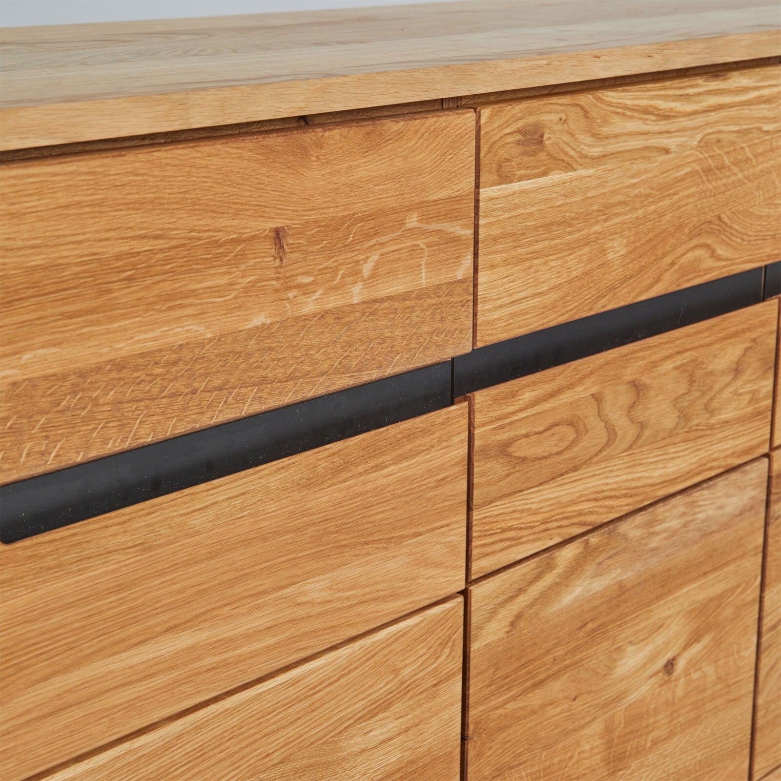 Sideboard Lola 163 x 84 cm Eiche teilmassiv furniert