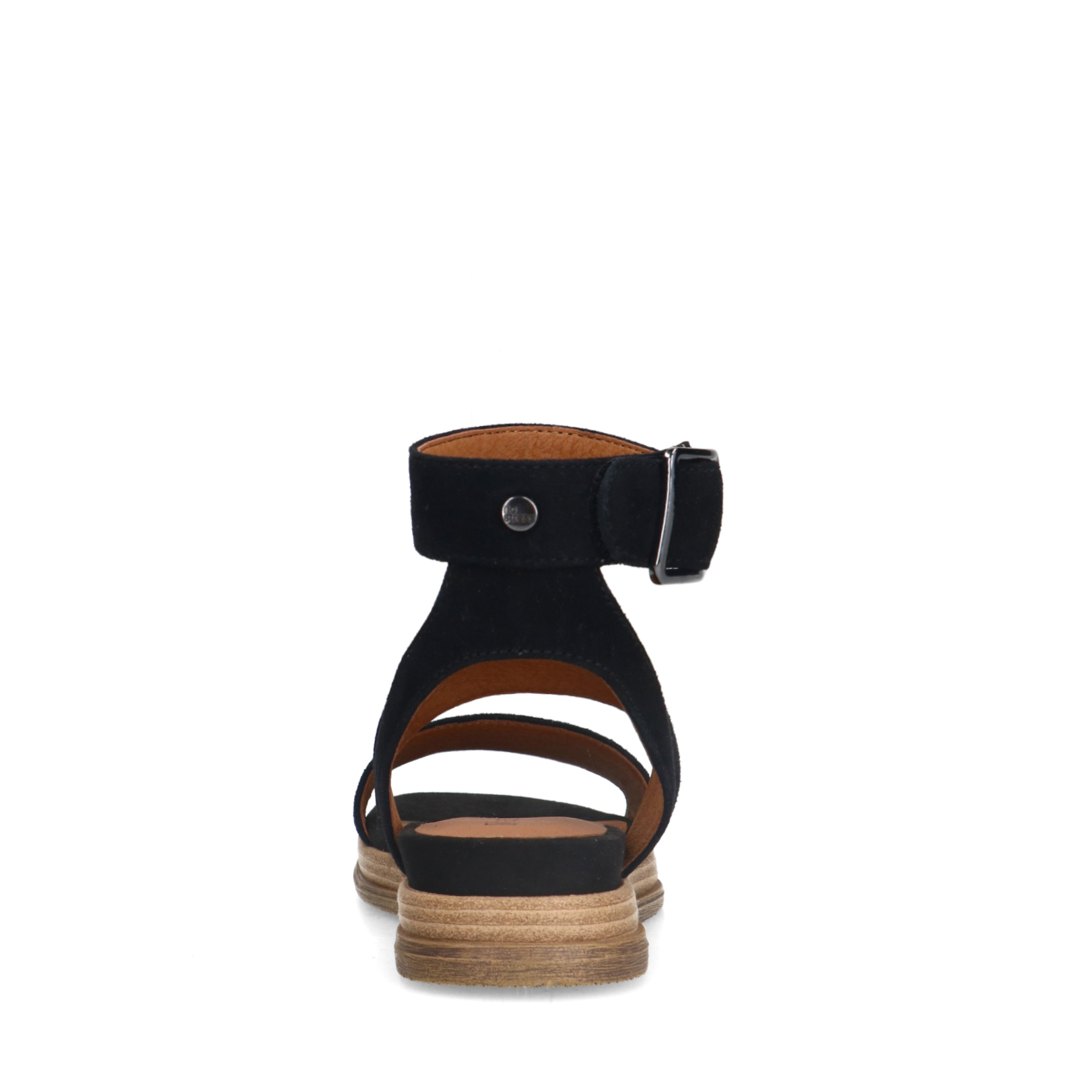 Zwarte suède plateau sandalen