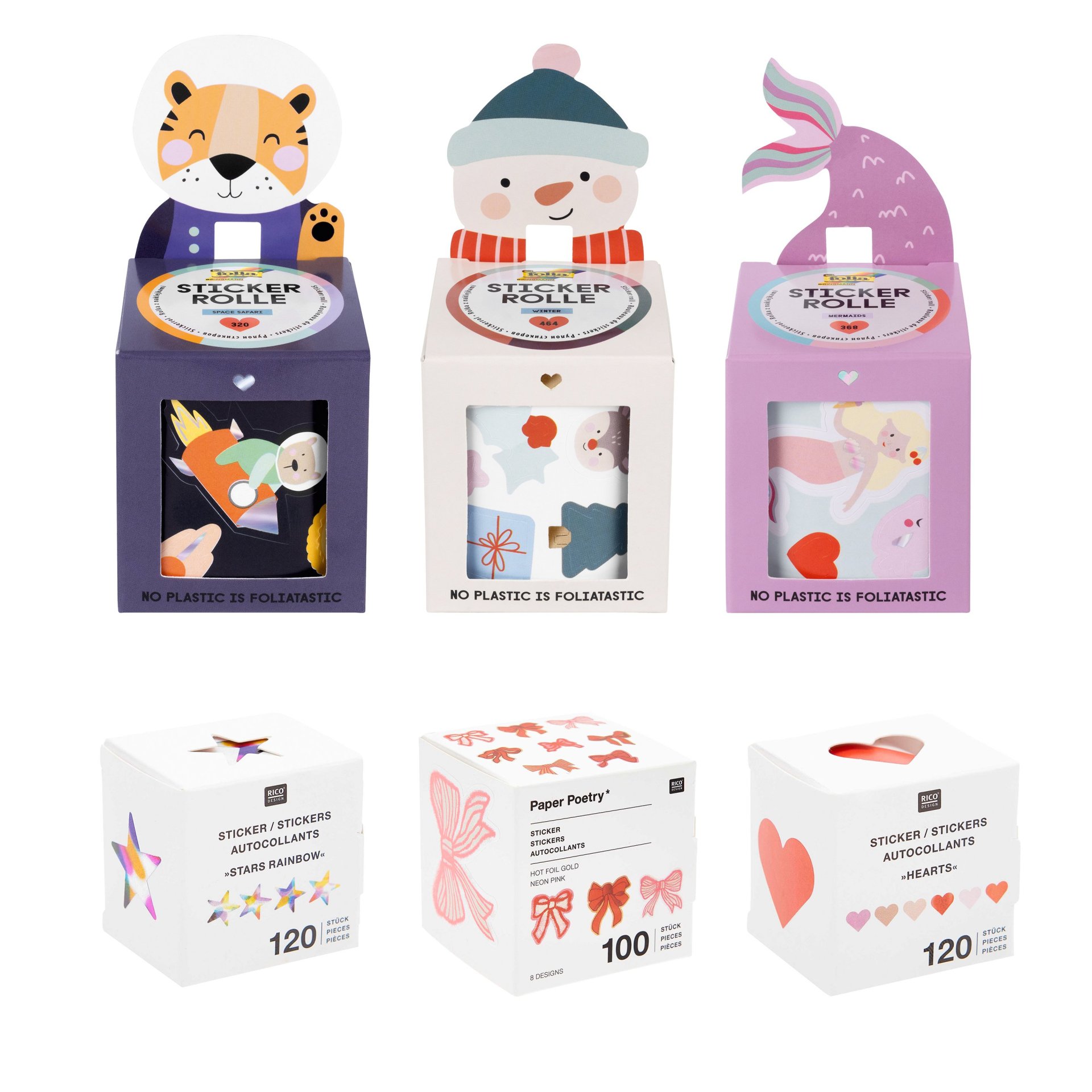 Stickerpackung, Rolle