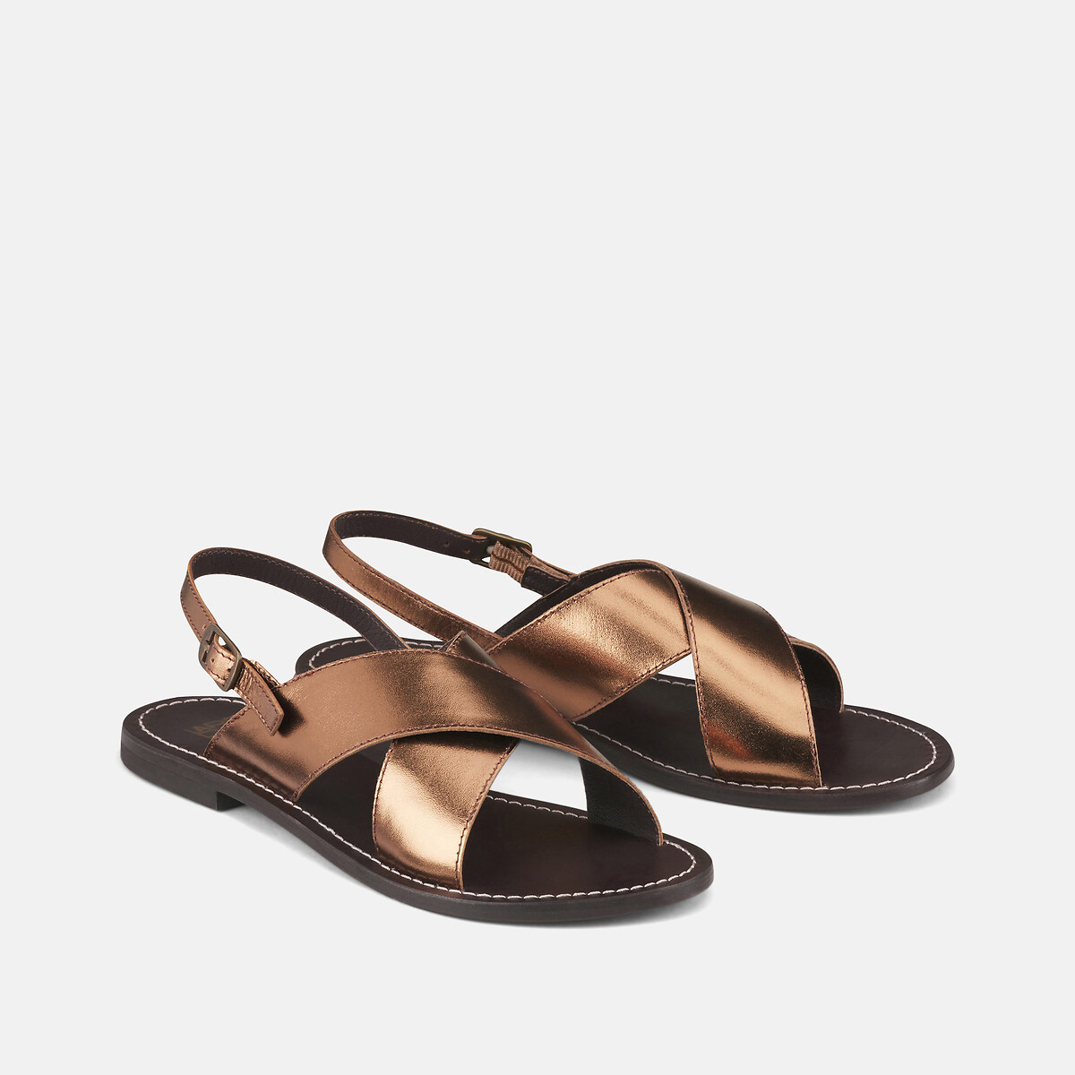 COLEÇÕES LA REDOUTE<br>Sandálias com salto baixo, modelo exclusivo LAURINE