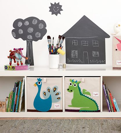 3 Sprouts Aufbewahrungsbox - 33x33x33 - Pfau