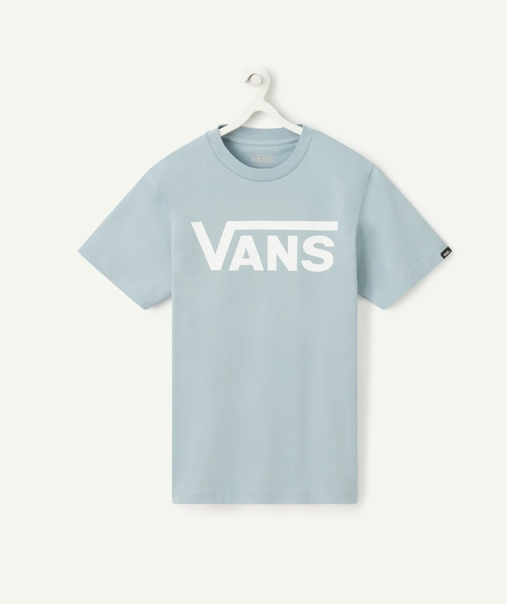 VANST-SHIRT GARÇON EN COTON BLEU CLASSIC AVEC LOGO BLANC