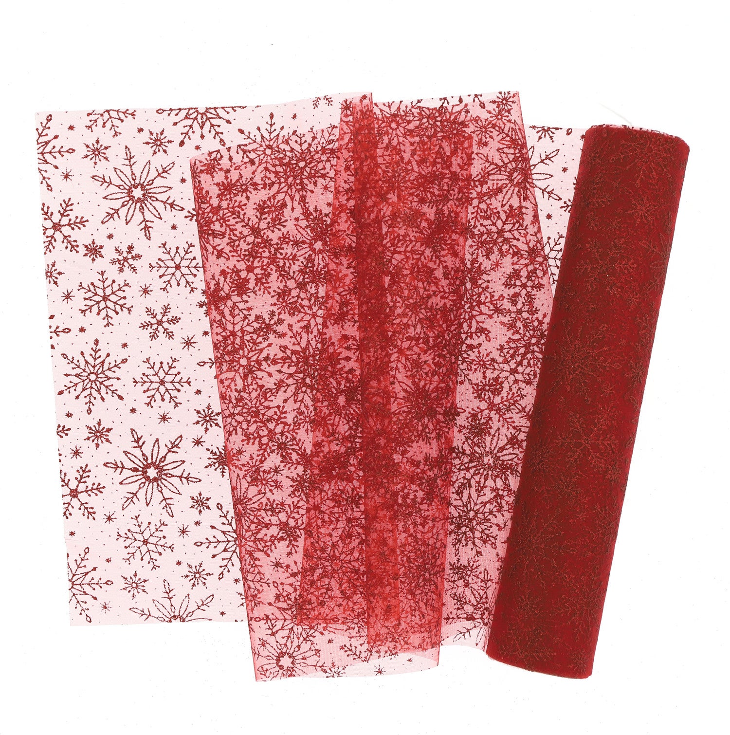 Unique Living decofabric Ice Star rood 28 x 300 cm