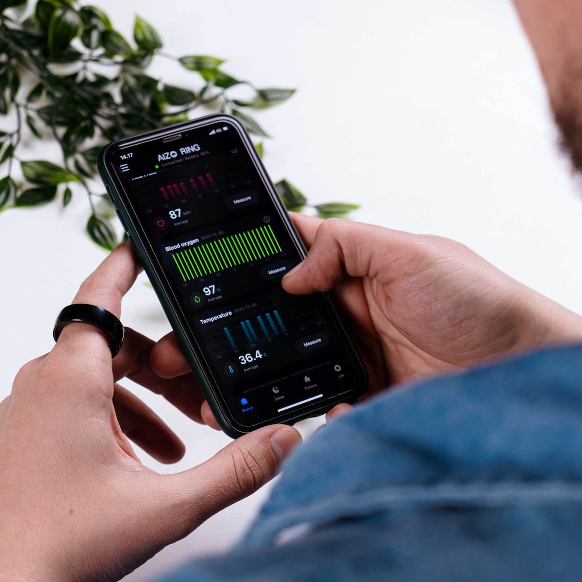 Odo Smart Ring 3, Svart - 13