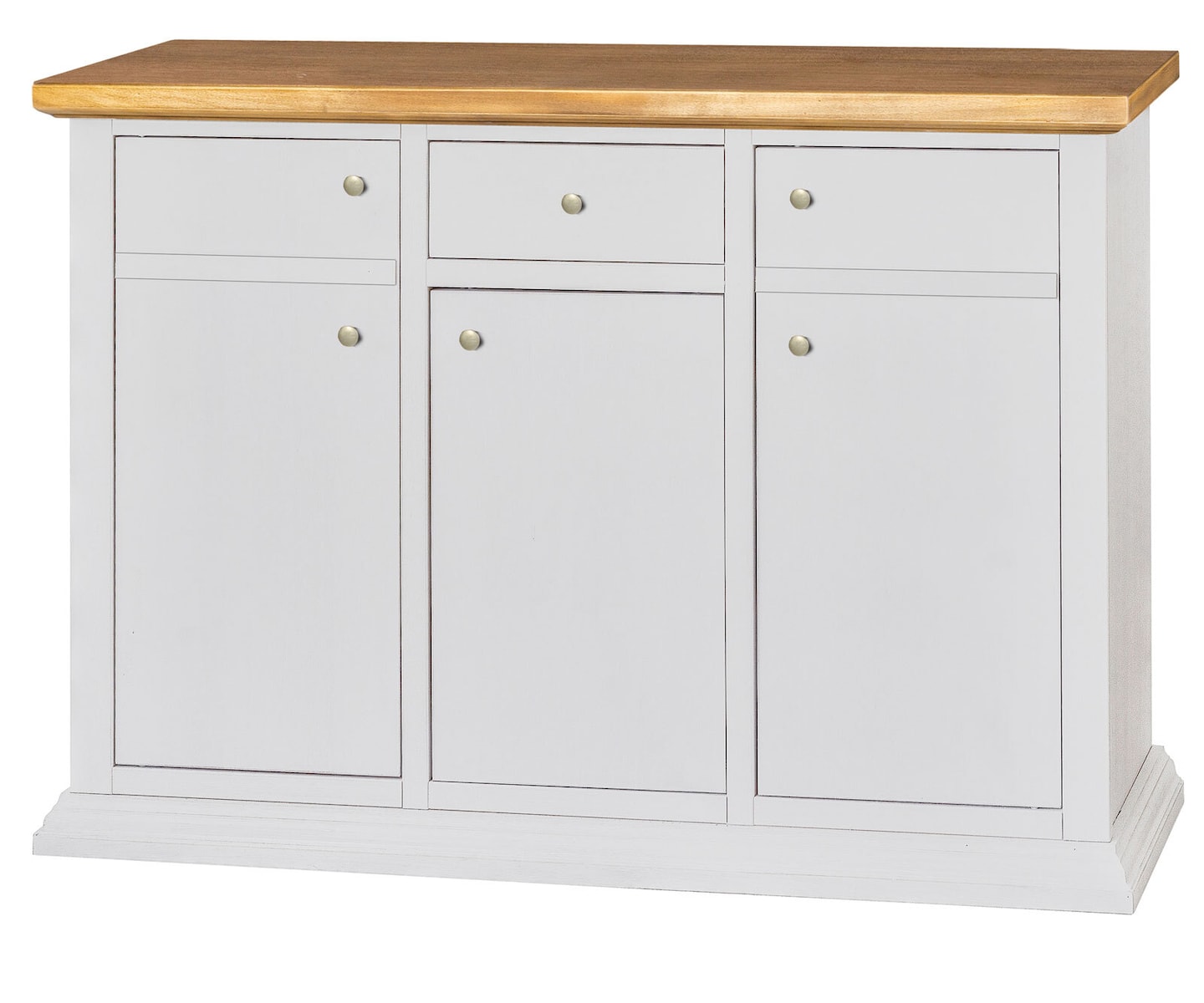 Sideboard VISTA 112 x 87 cm weiß/ braun