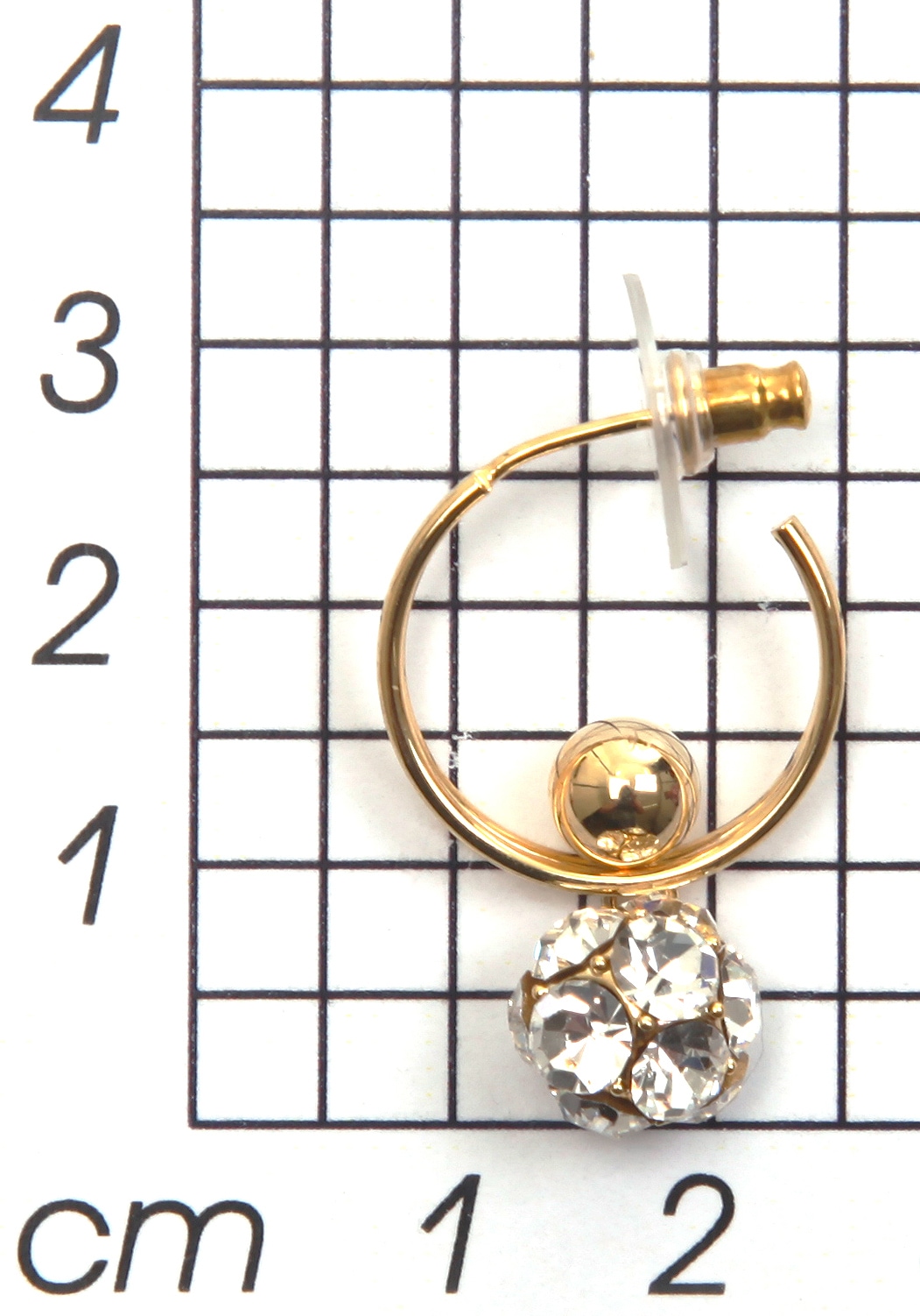 Firetti Paar Creolen »Ohrschmuck Glitzerkugel« mit Glasstein