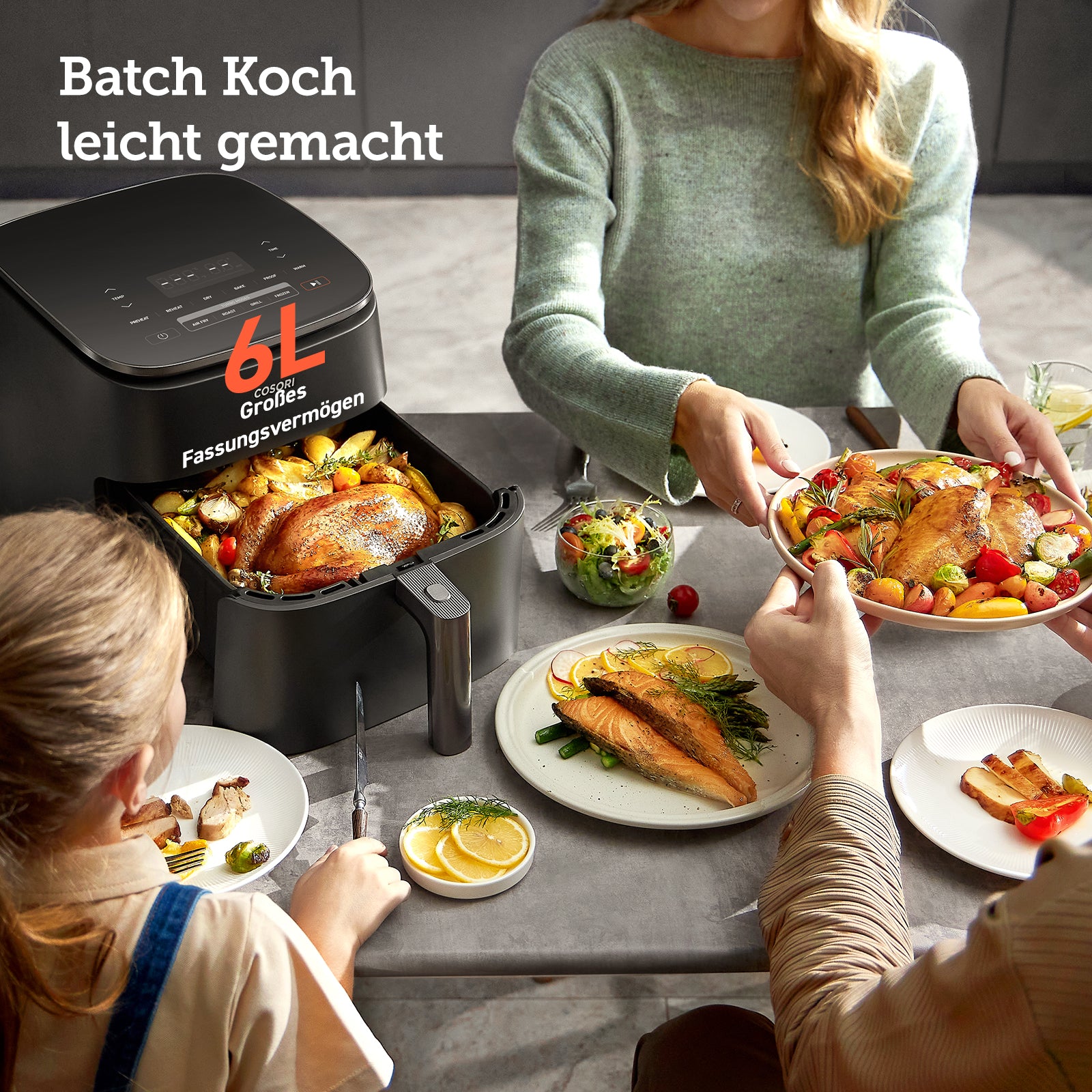 COSORI TurboBlaze™  6.0-Liter Heißluftfritteuse mit DC Motor
