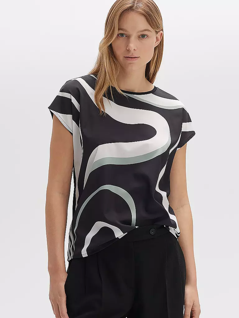 OPUS Blusenshirt SIBERTI PRINT schwarz
