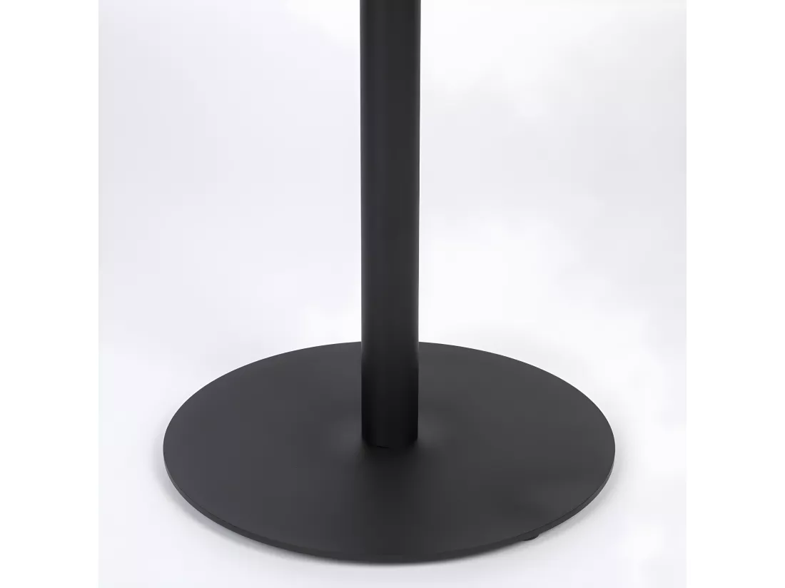 Yuri - Table d'appoint ronde en bois et métal ø45cm - Bois clair