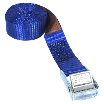 Jumbo mini spanband blauw 25mm met klemgesp 200 cm