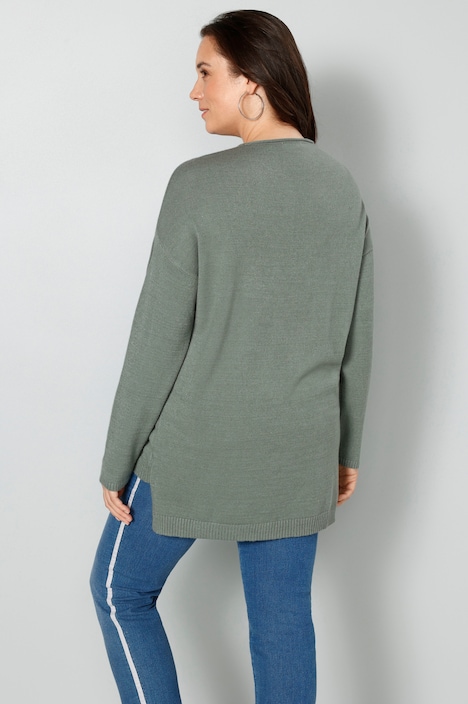 Pullover, Statement, Saum hinten länger