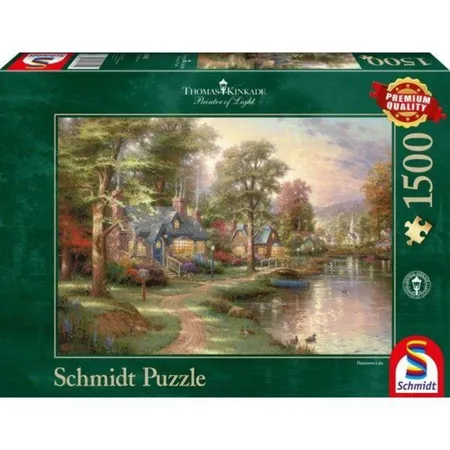 Schmidt Spiele Puzzle - Thomas Kinkade Am See , 1500 Teile