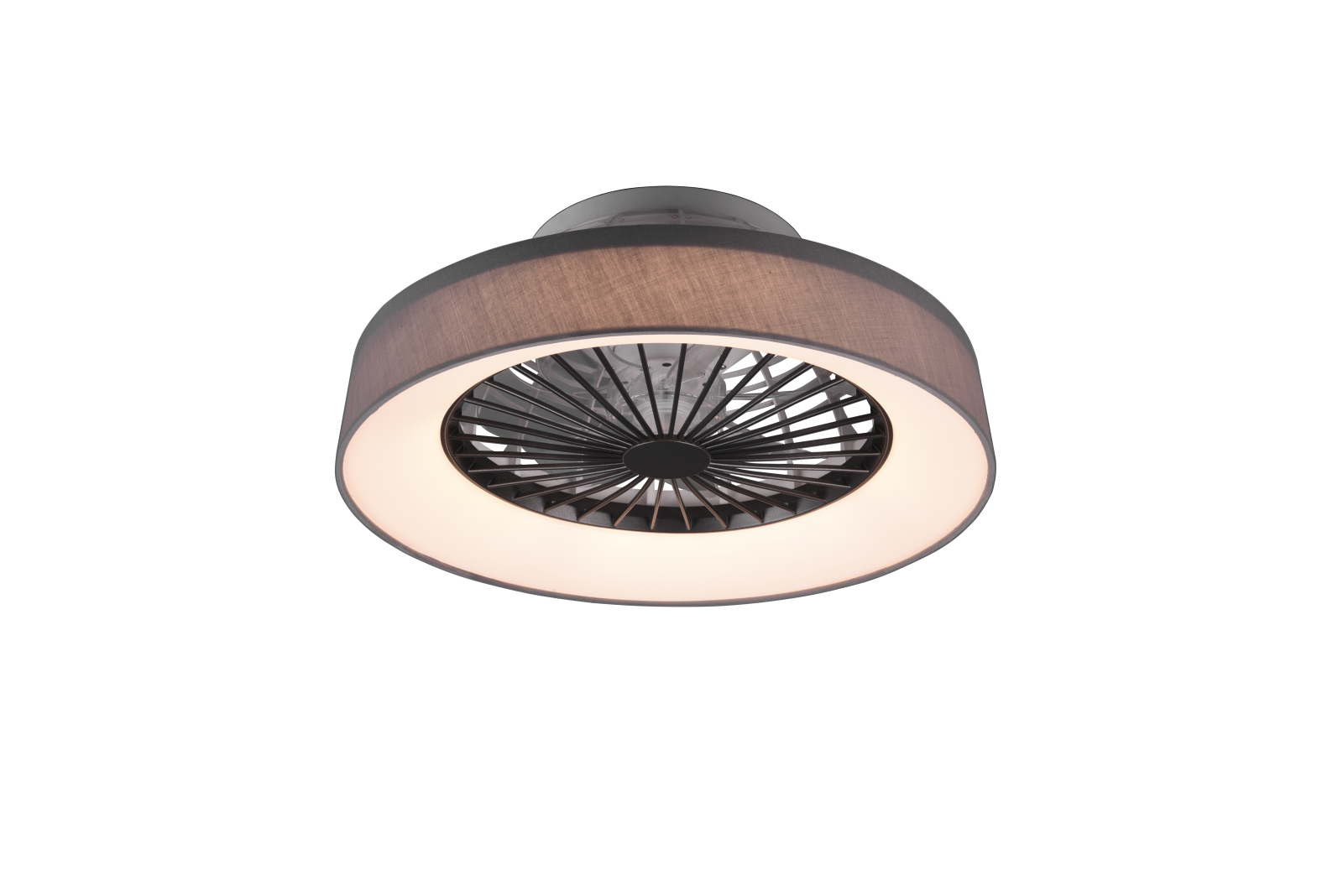 Deckenventilator - grau-silber - mit LED - Ø 47 cm