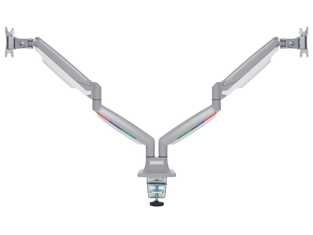 Kensington - SmartFit One-Touch Monitor arm Dual - Light grey