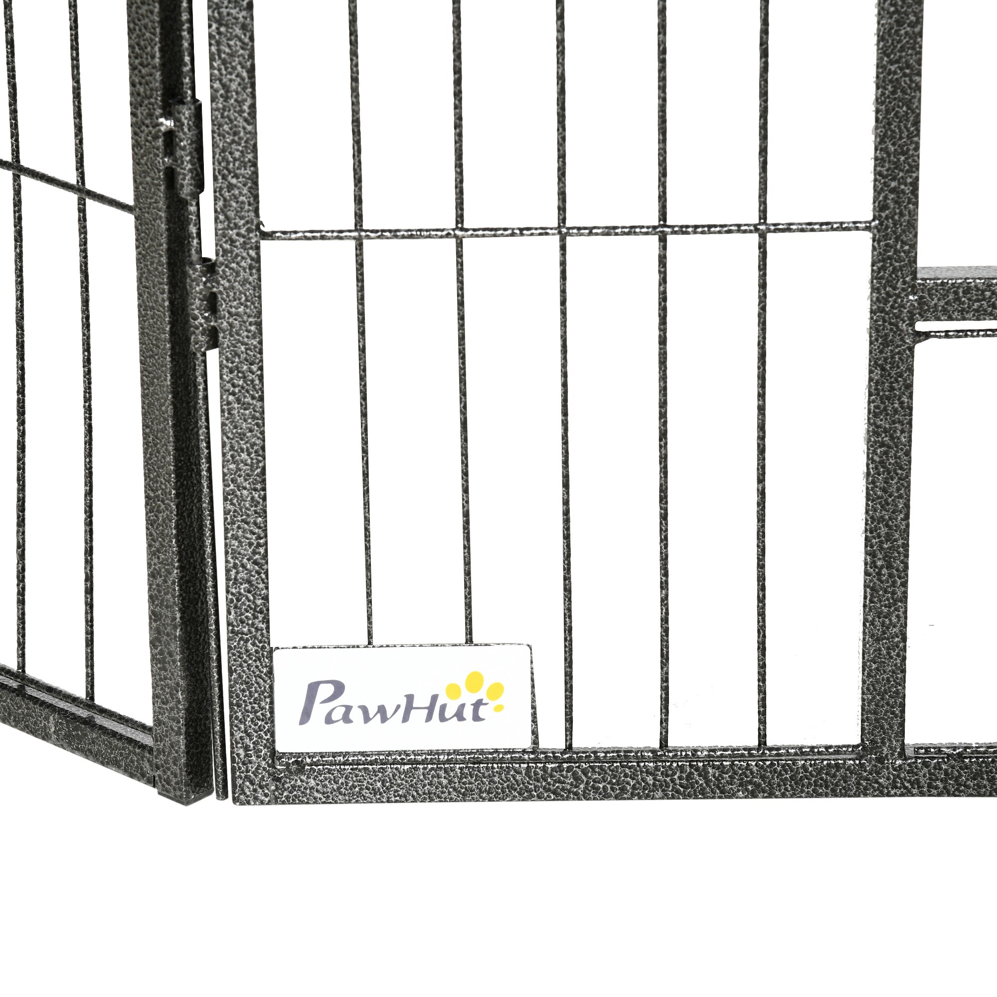 PawHut Freilaufgehege mit Tür grau 80L x 1,5B x 60H cm