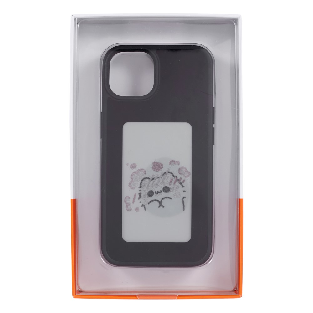 iPhone 13 Pro Hybrid Hülle TPU Bumper mit Acryl Rückseite   DIY E-Ink Display mit NFC Technologie - Schwarz