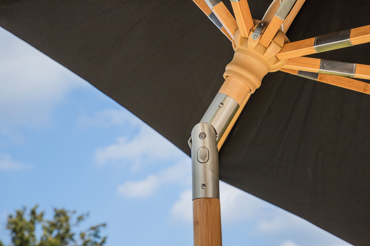 Rebellenclub Lavra Parasol - Ã¸270cm - Zwart
