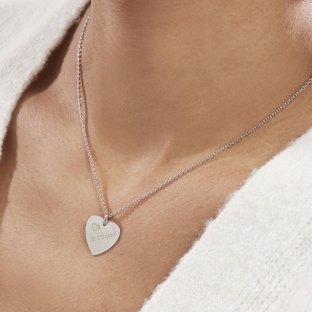 Collier Argent Blanc Sharla