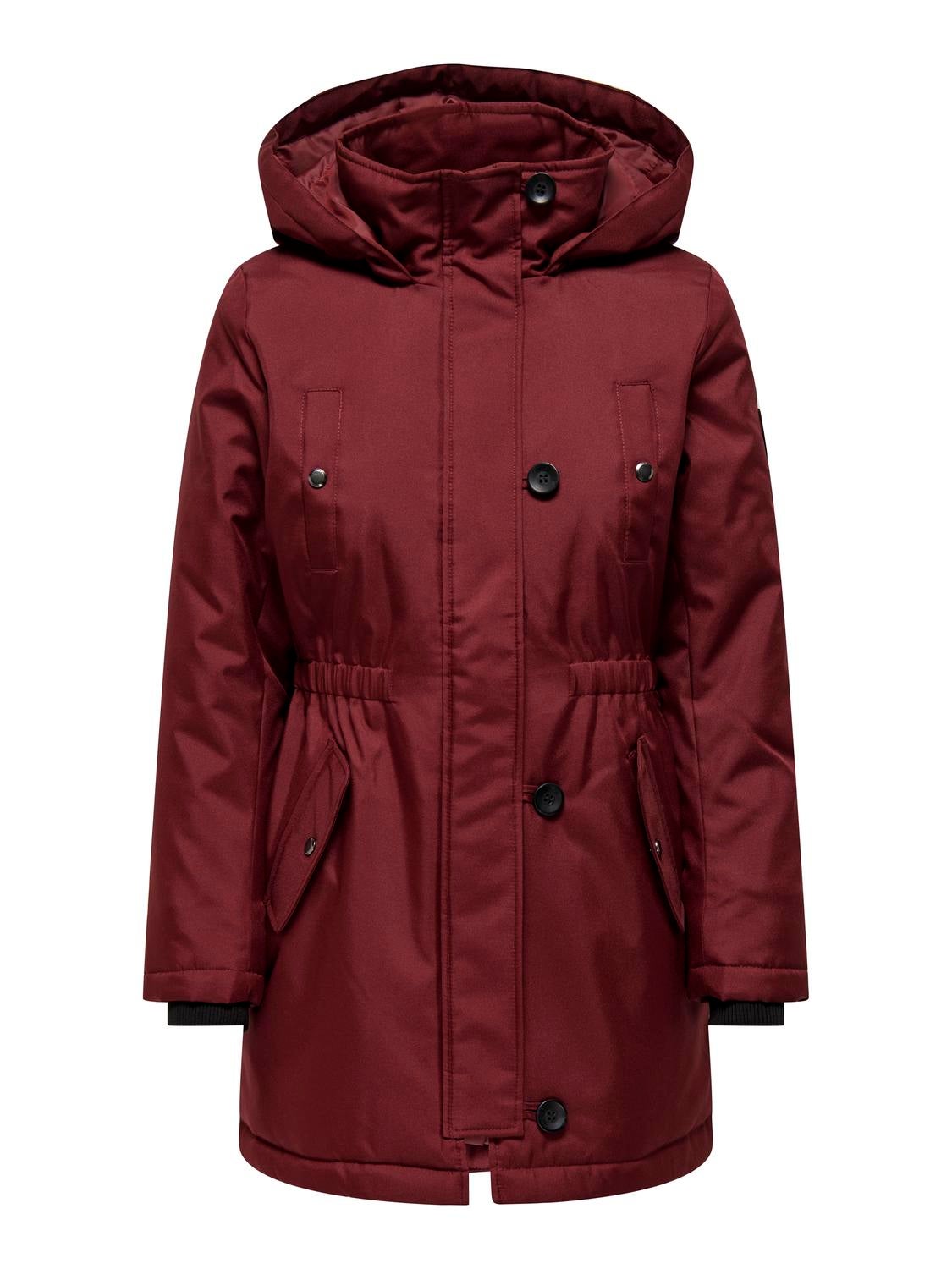 ONLMIE Langer Parka Fired Brick