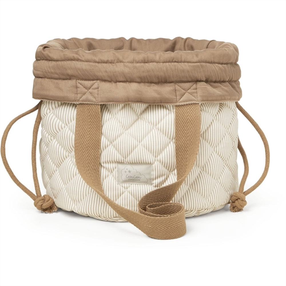 Projekttaske Classic Stripes Camel
