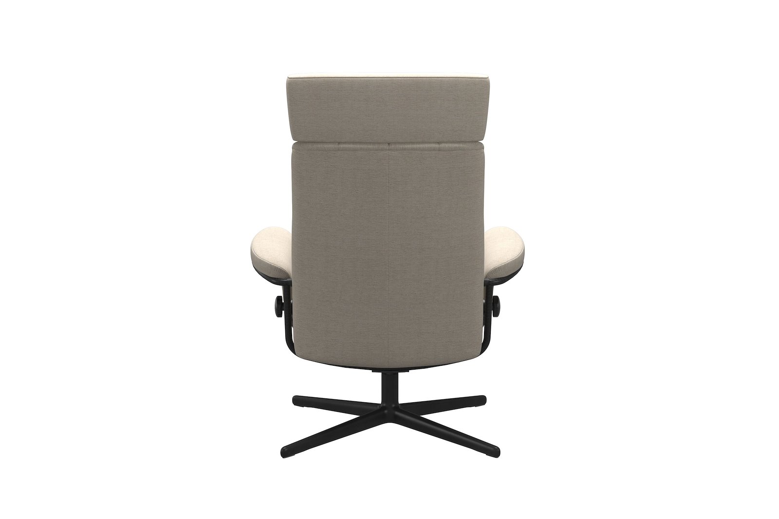 London lenestol Tekstil Jasmine Beige – Cross understell – Sort