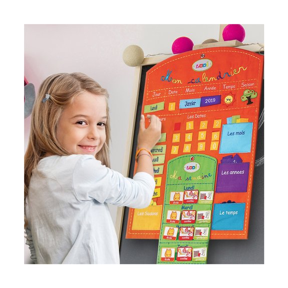Calendrier semainier en tissu