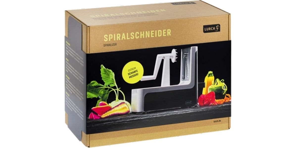 Lurch Spiralschneider mit Messereinsätzen Grau/Weiss Manuelle Schneidemaschine