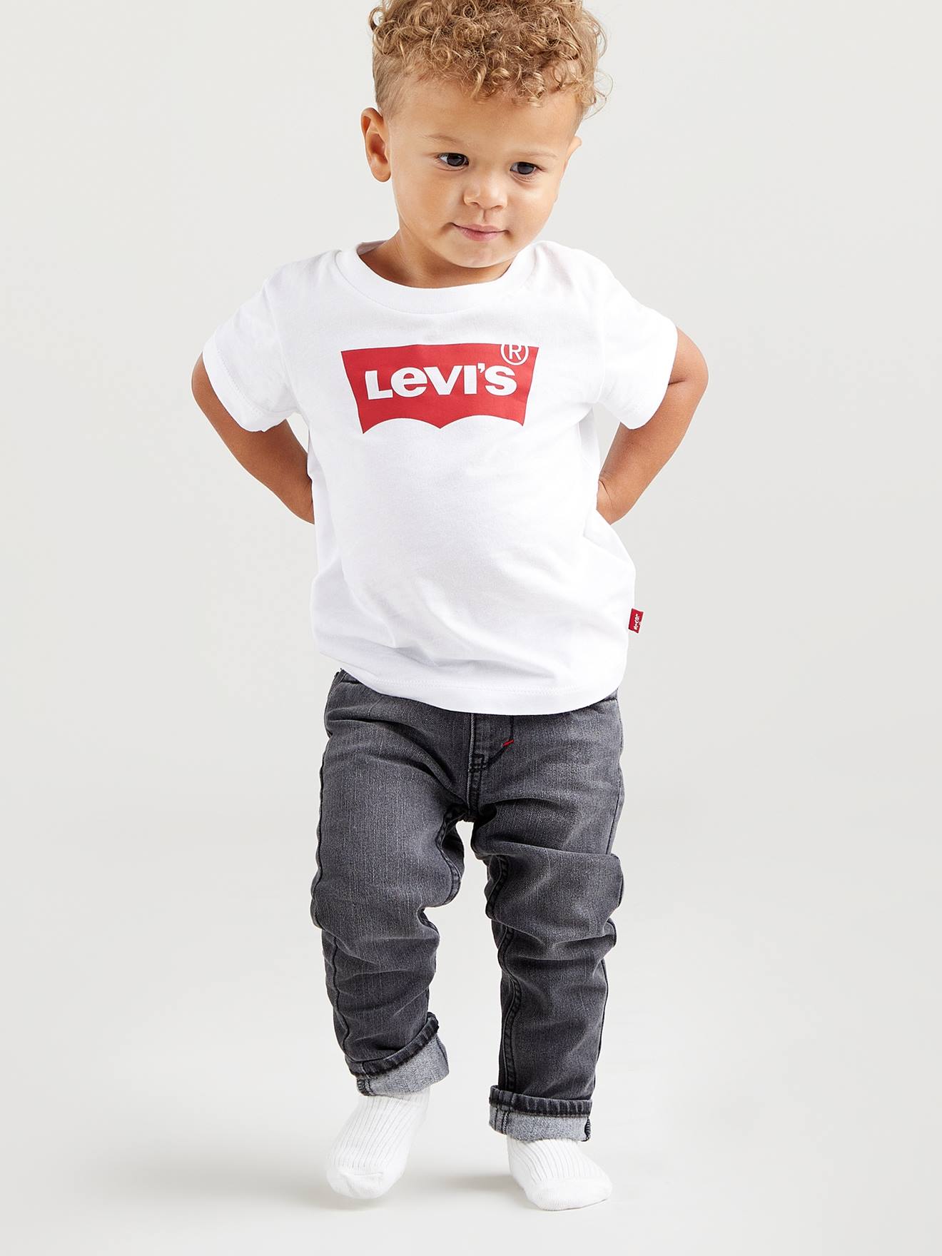 Camiseta Levi's Batwing, branca bebê