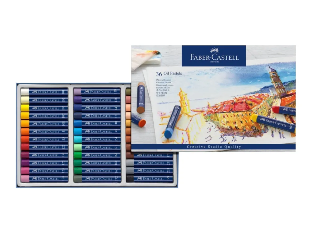 Faber-Castell Oliepasteller - med 36 stk. ass. farver