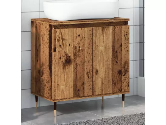 Armoire de salle de bain vieux bois 58x33x60 cm bois ingénierie
