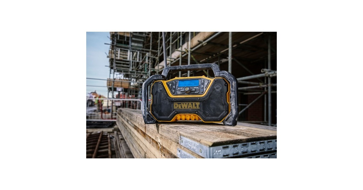 DEWALTDCR029-QW bouwradio  (Zwart/geel, Bluetooth, FM, DAB+)