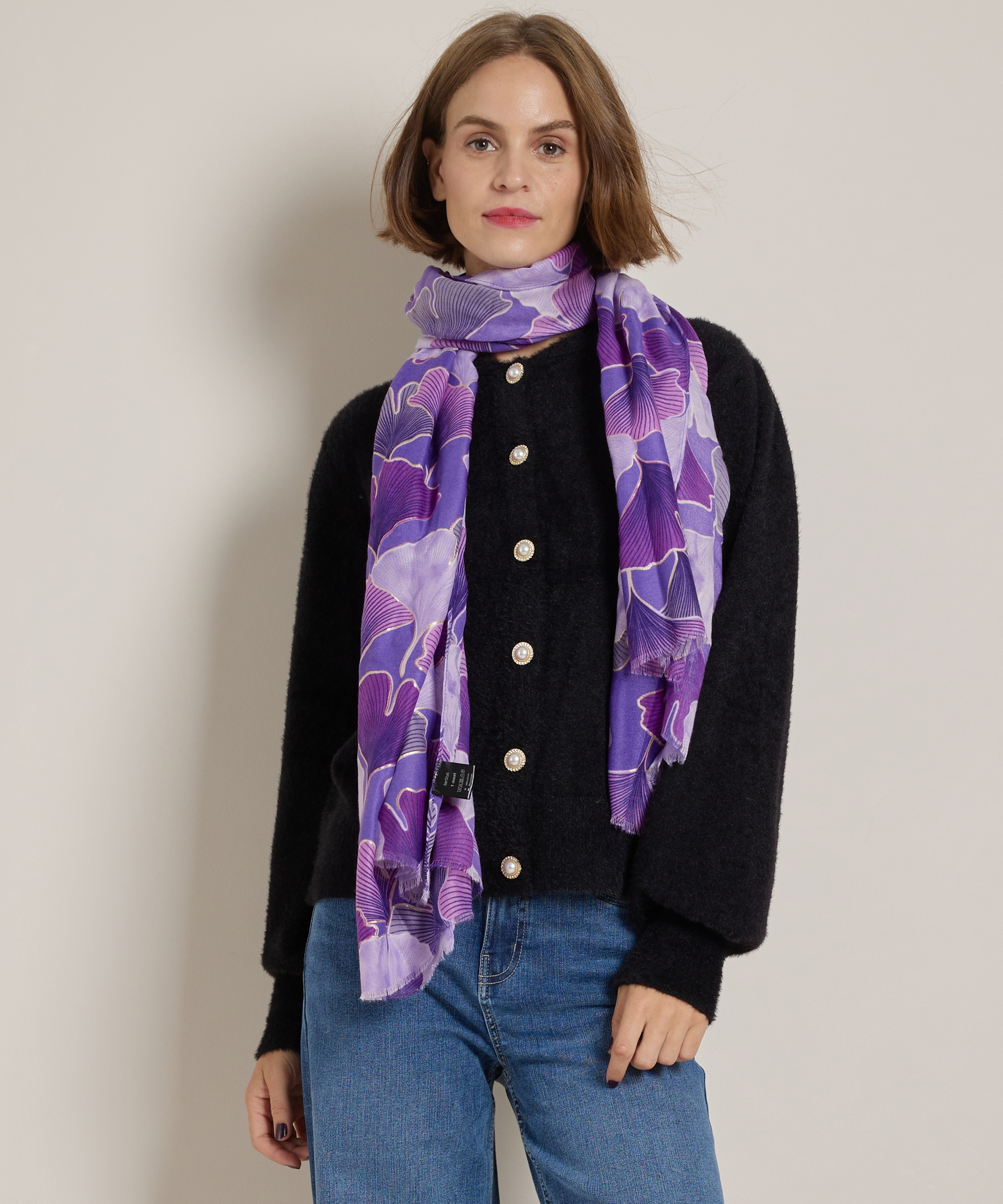 sjaal met bloemenprint