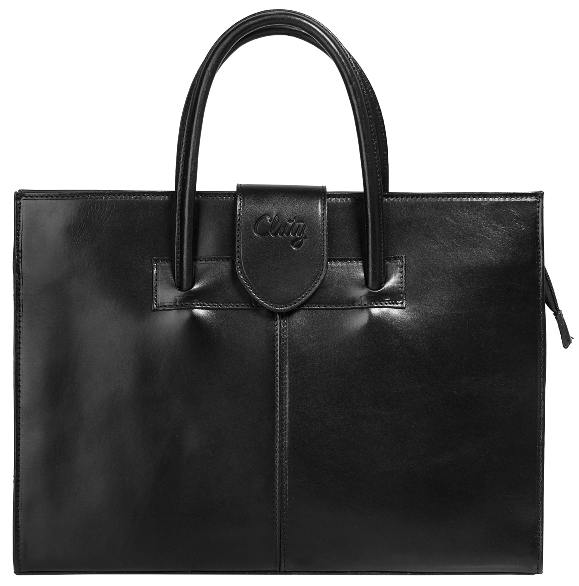 Cluty Henkeltasche echt Leder, Made in Italy