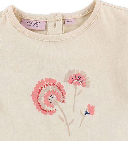Noa Noa miniature T-Shirt - Elfenbein m. Blumen
