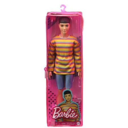 Barbie Ken Fashionistas Puppe mit gestreiftem Oversize-Shirt