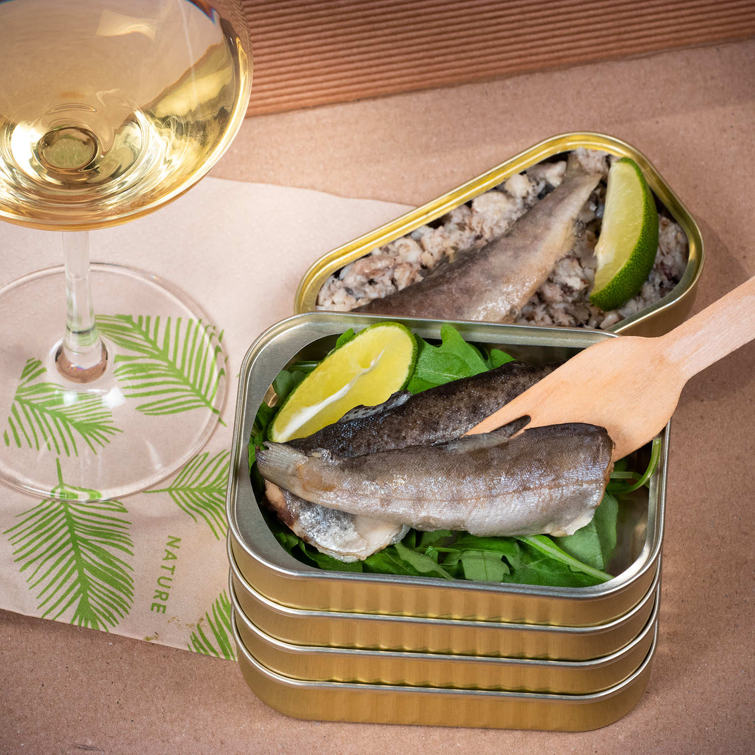 Truites de montagne marinade citron et basilic bio - Sans huile