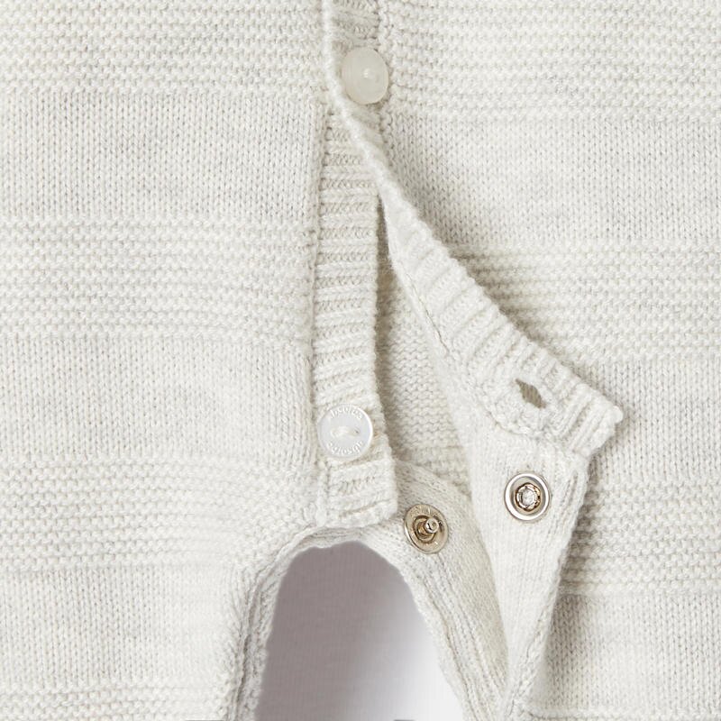 Combinaison bébé en tricot côtelé blanc Absorba Blanc